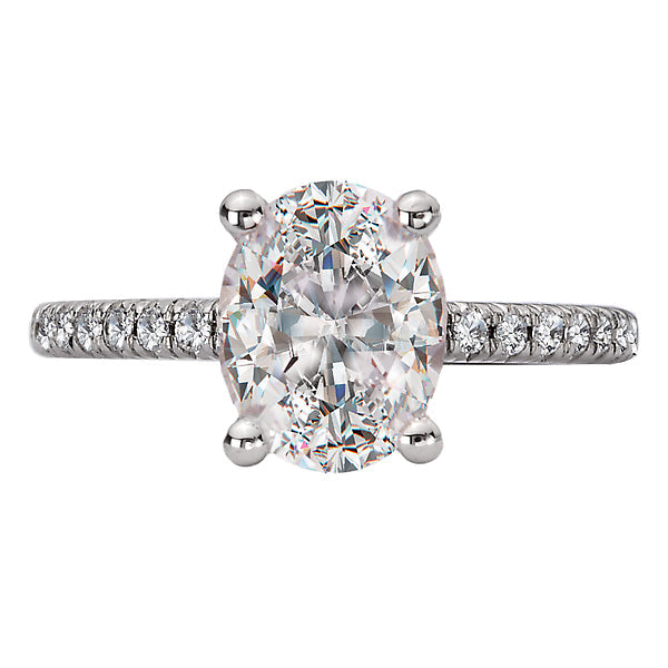 Peg Head Semi-Mount Diamond Ring