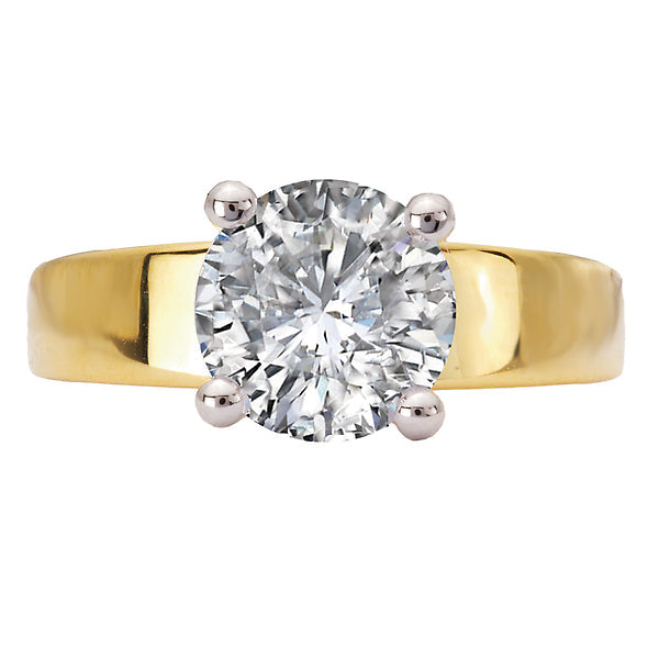 Diamond Semi-Mount Hidden Halo Engagement Ring