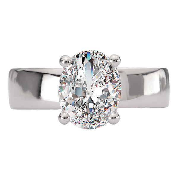 Bold Band Semi-Mount Diamond Engagement Ring