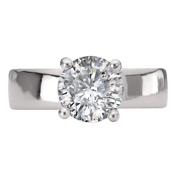 Bold Band Semi-Mount Diamond Engagement Ring