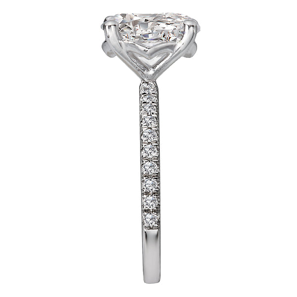 Peg Head Semi-Mount Diamond Ring
