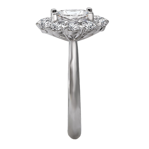 Halo Semi-Mount Diamond Ring