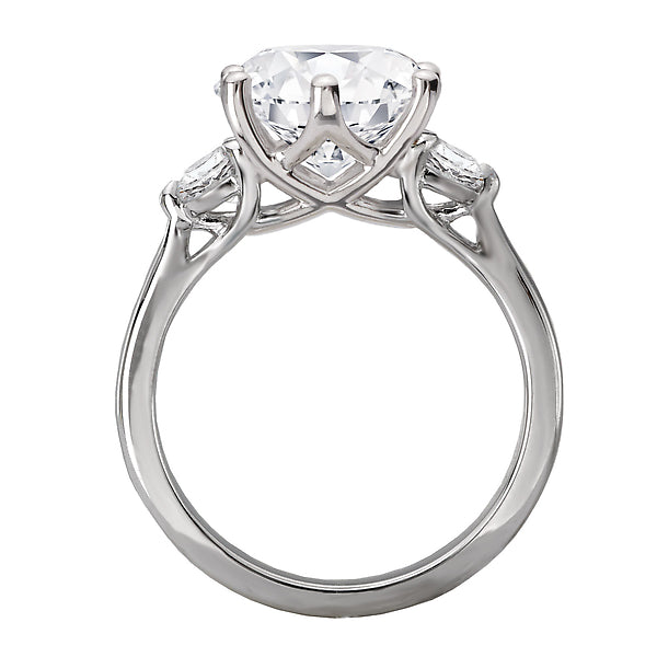 3 Stone Semi-Mount Diamond Ring