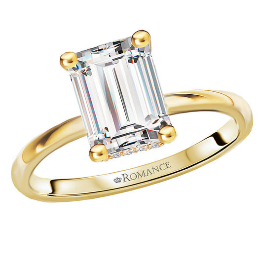 Diamond Hidden Halo Engagement Ring