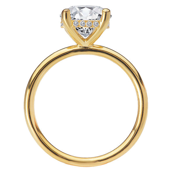 Diamond Hidden Halo Engagement Ring