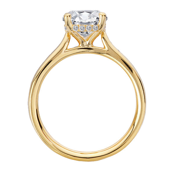 Diamond Semi-Mount Hidden Halo Engagement Ring