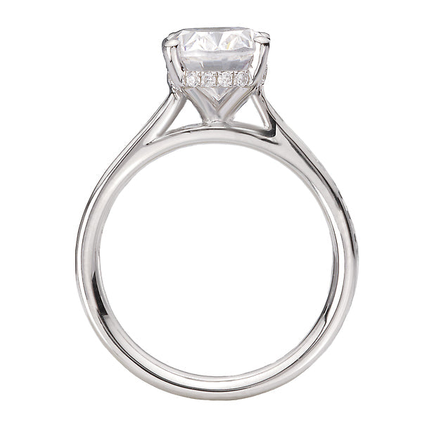 Hidden Halo Semi-Mount Diamond Engagement Ring