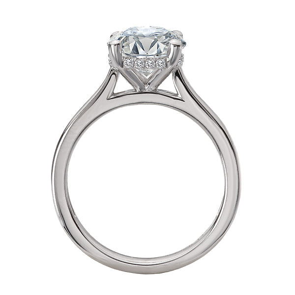 Diamond Semi-Mount Hidden Halo Engagement Ring