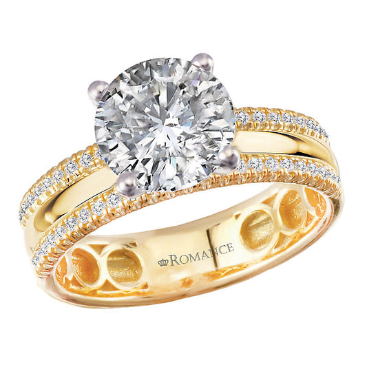 Split Shank Semi-Mount Diamond Engagement Ring