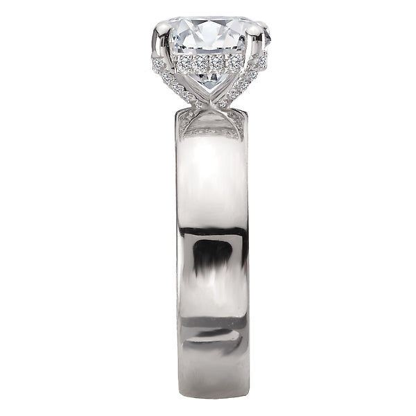 Bold Band Semi-Mount Diamond Engagement Ring